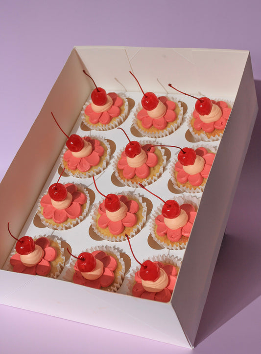 Pretty Cherry Cupcakes